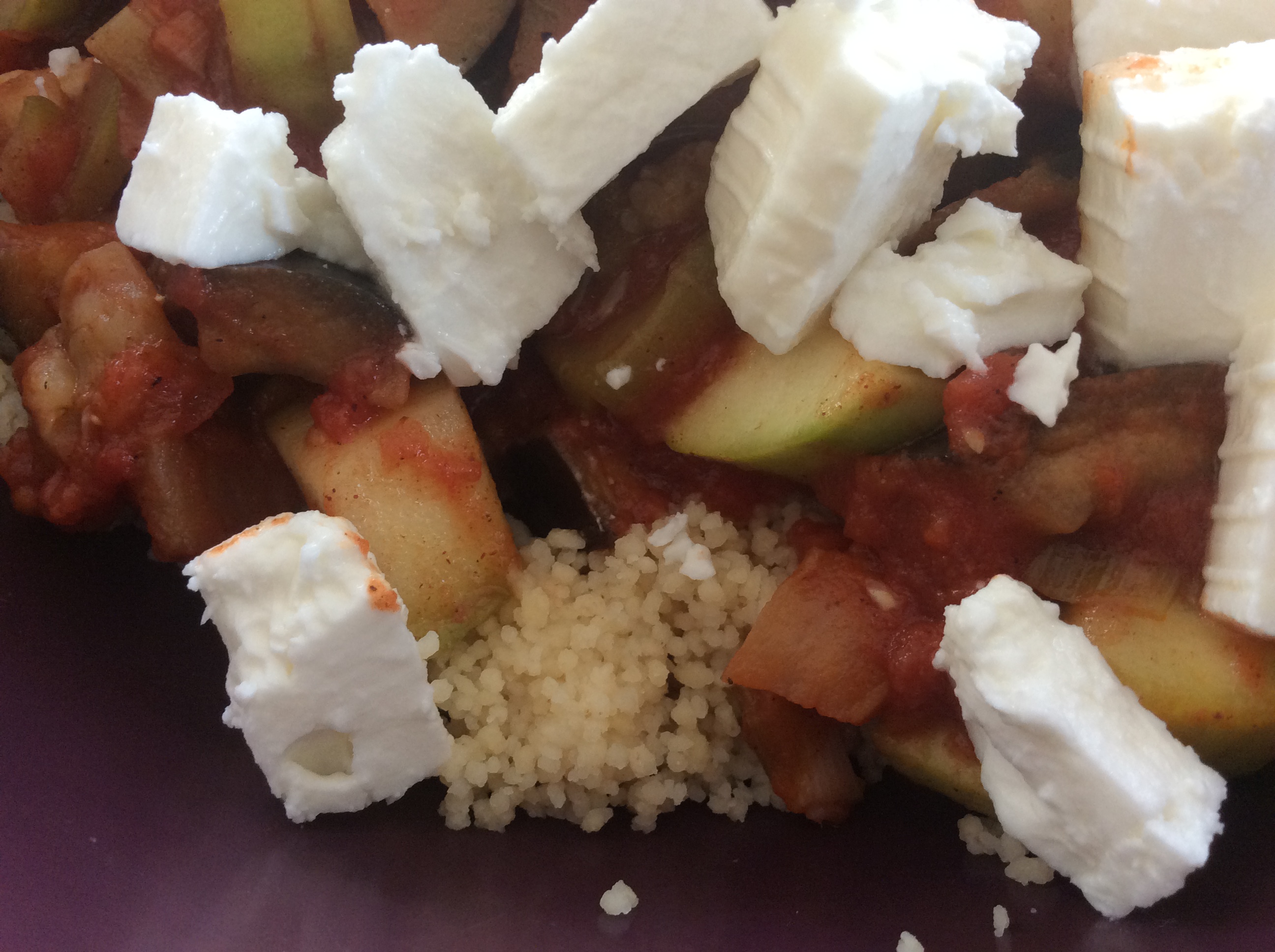 Couscous met aubergine en feta Love to cook healthy
