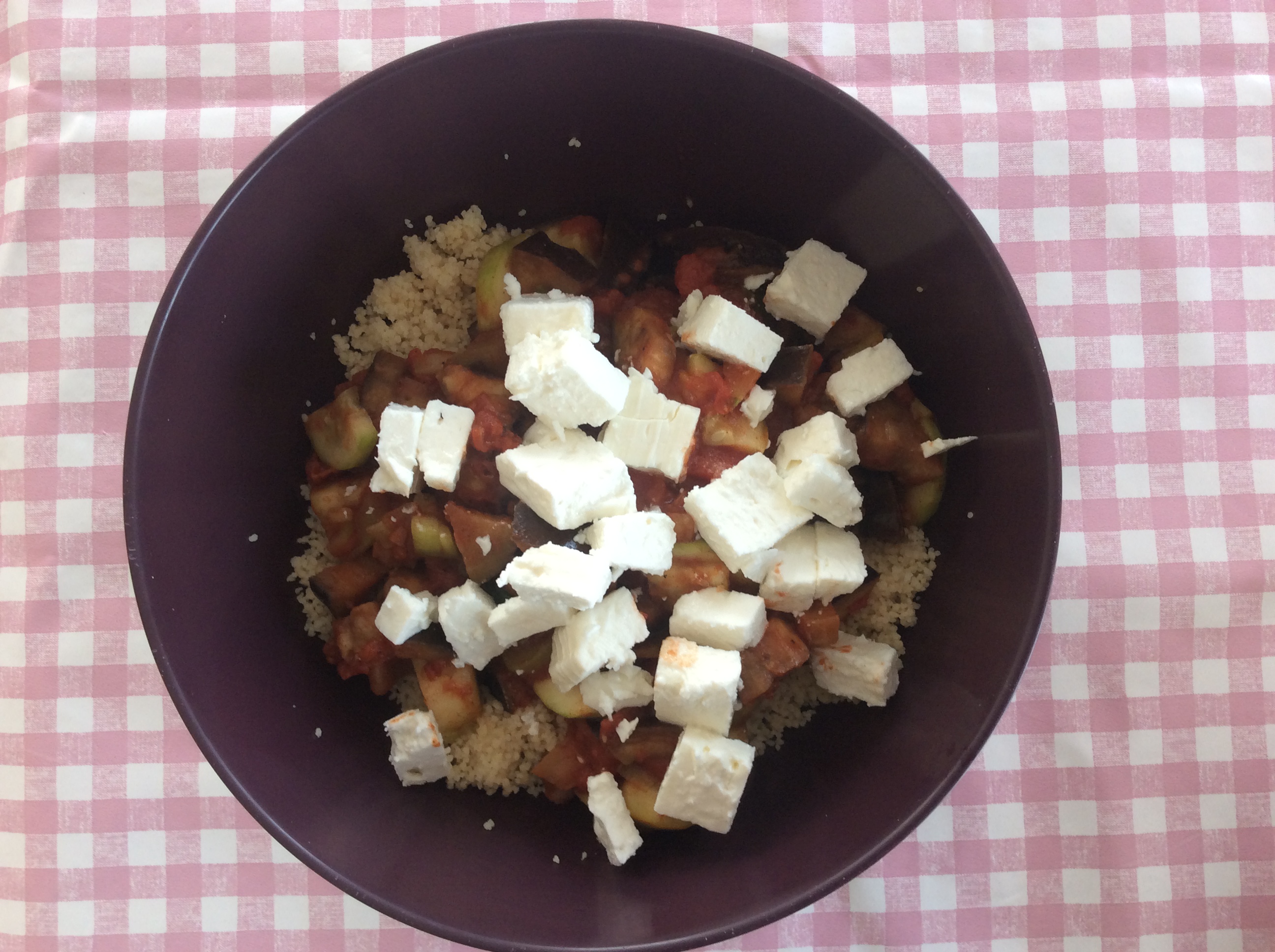Couscous met aubergine en feta Love to cook healthy