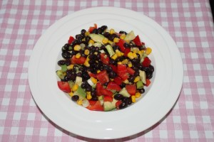 Zwarte bonen-salade-avocado