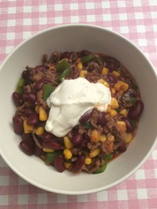 Romige chili con carne