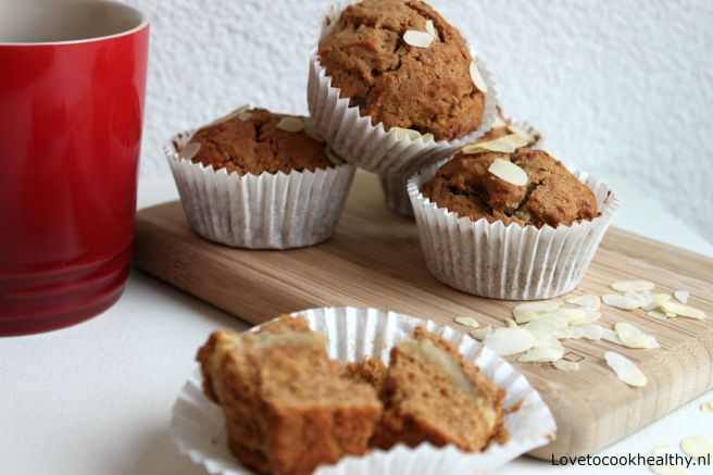 Gezondere gevulde speculaas muffins
