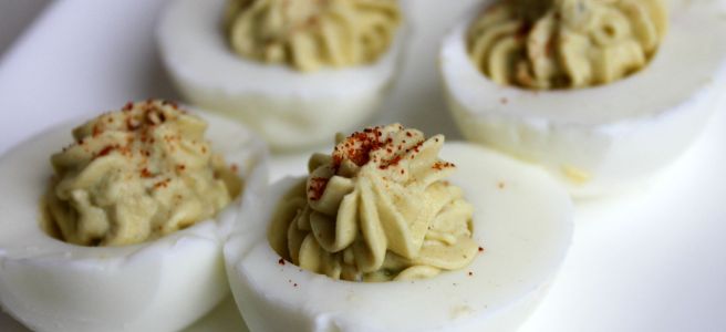 Avocado deviled eggs