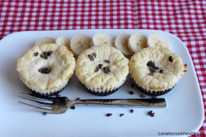 Proteïne banaan cheesecakes