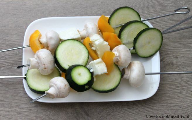 Vegetarische barbecuespiesjes