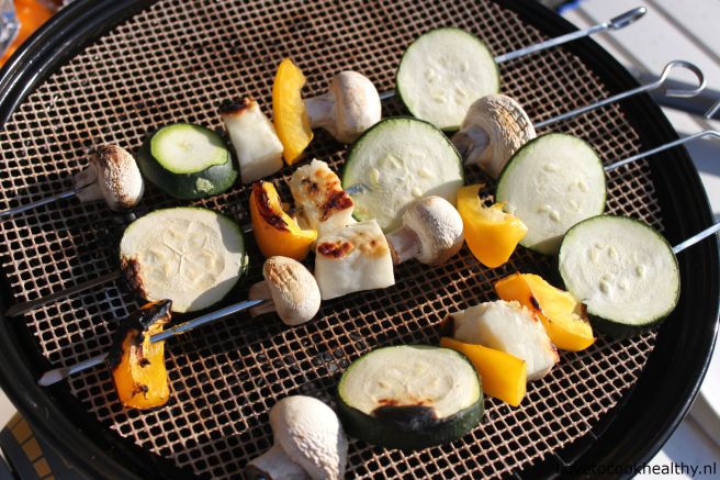 Vegetarische barbecuespiesjes