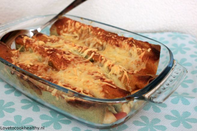 wraps met pittige kip