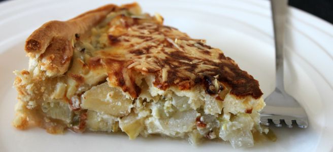 Witlof quiche met banaan