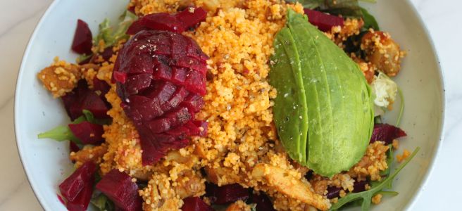 Couscoussalade met kipshoarma