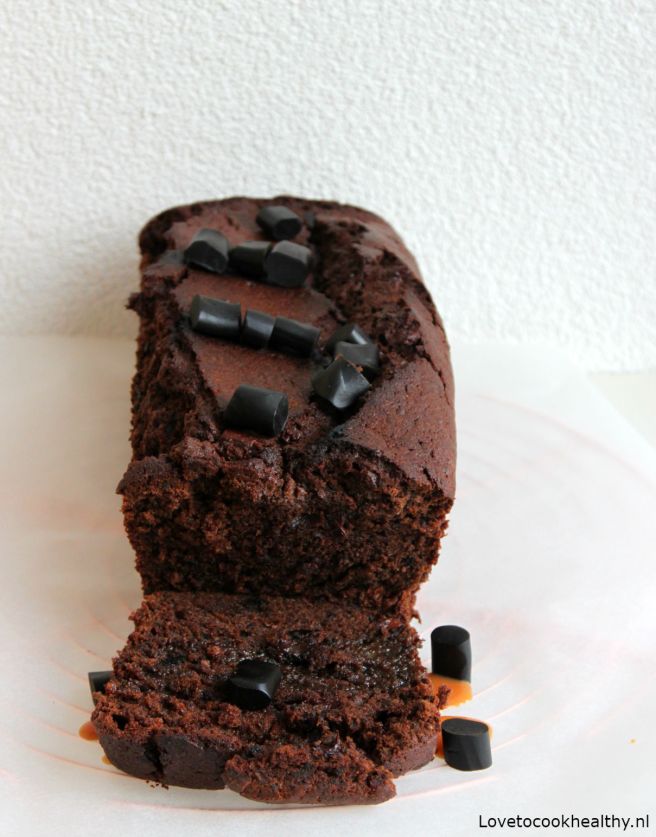 Chocoladecake met drop