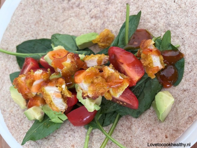 Wraps-met-kip-en-chilisaus-lovetocookhealthy