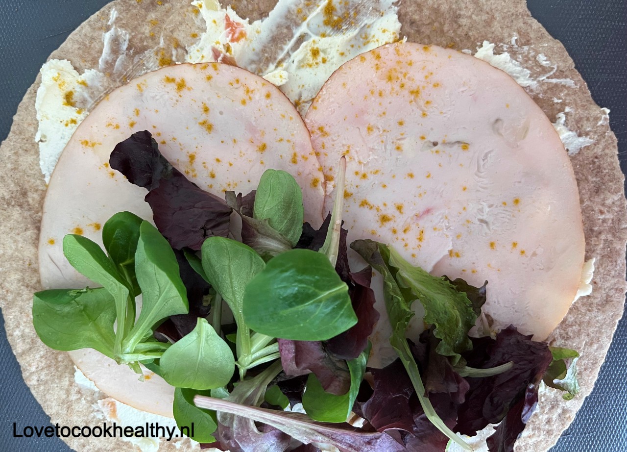 Wraps-roomkaas-kipfilet-lovetocookhealthy