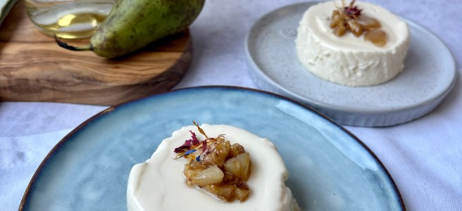 Panna cotta met witte wijn