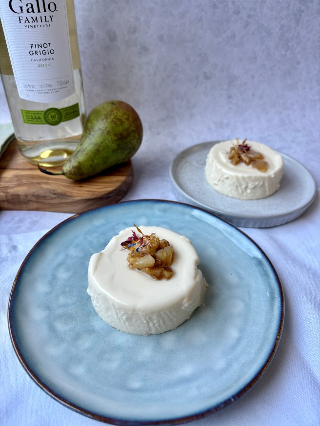 Panna cotta met witte wijn