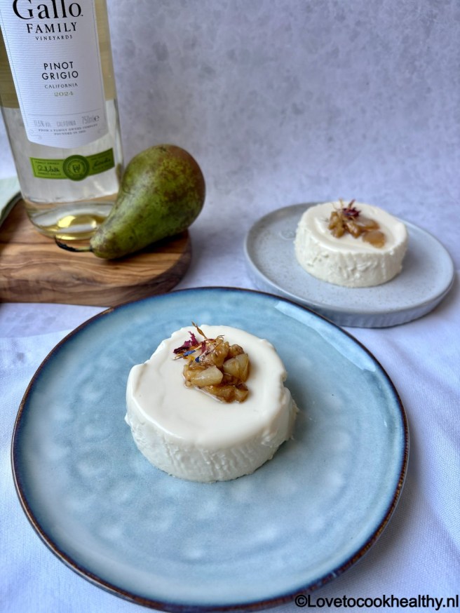 Panna cotta met witte wijn