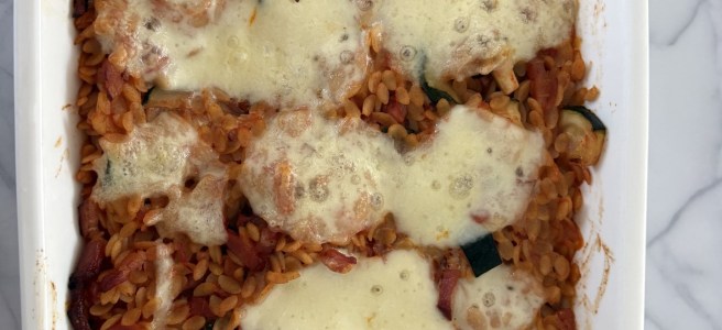 Orzo ovenschotel.